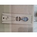 Teardrop Necklace- Silver and clear
