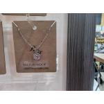 Gold Rush Single Shot Necklace- Silver with Crystal