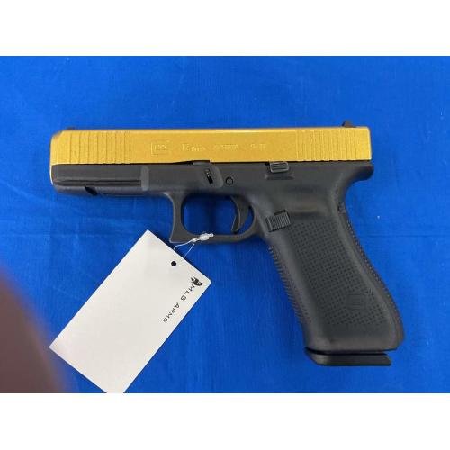 Custom GLOCK 17 GEN5 9MM NIB with Gold Cerakote