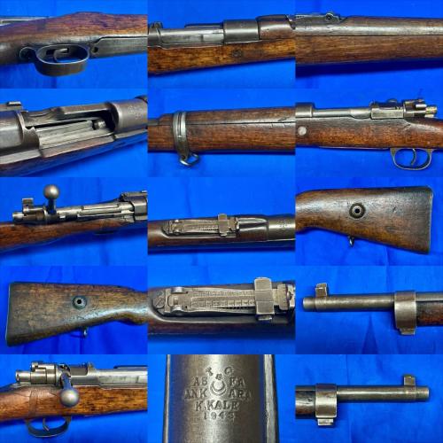VINTAGE ANKARA K.KALE 8MM RIFLE WITH BAYONET, CASE