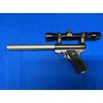 USED RUGER STANDARD .22LR PISTOL, SECOND SCOPE 10X