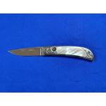 RALPH D. HARRIS ENGRAVED MOP AUTO WITH RUBIES KNIFE