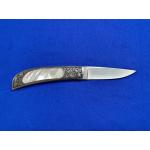RALPH D. HARRIS ENGRAVED MOP AUTO WITH RUBIES KNIFE