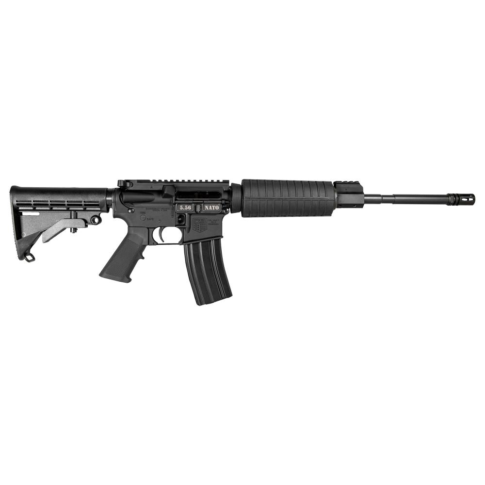 DB15, 16? Extended Line, Standard 2 Piece Black Polymer Rail, USB Lite w/ Rail Height Gas Block, Black
