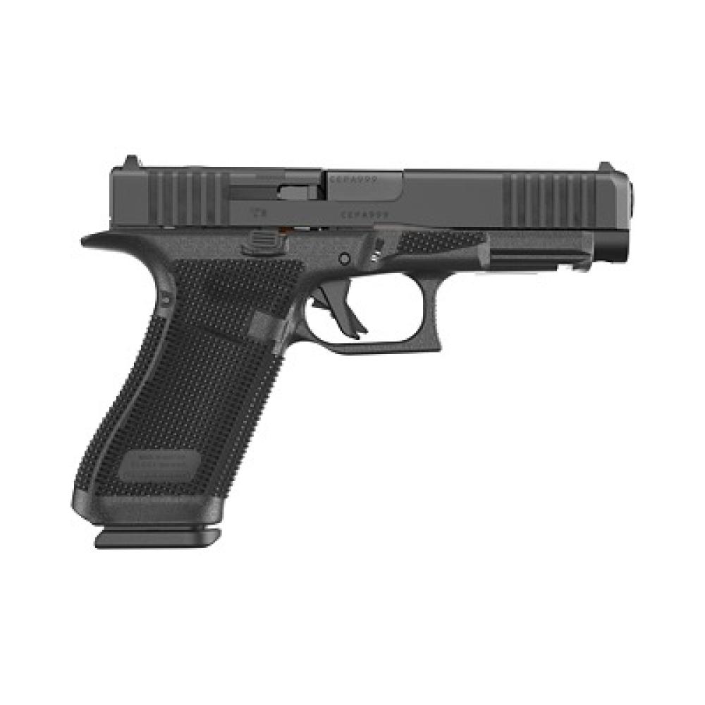 GLOCK 17 GEN 6 9MM PISTOL, STRIKER FIRED, SEMI-AUTOMATIC, POLYMER FRAME, FULL SIZE, 4.49" BARREL, DLC FINISH, FIXED SIGHTS, OPTICS READY SYSTEM, 17 ROUNDS, THREE MAGAZINES