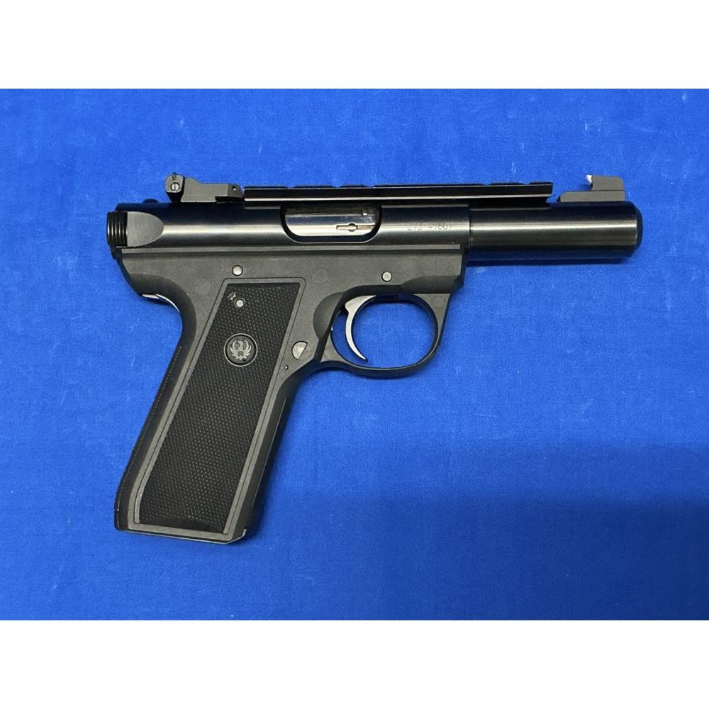 USED RUGER MKIII 22/45 22LR PISTOL WITH 3 MAGS & CASE