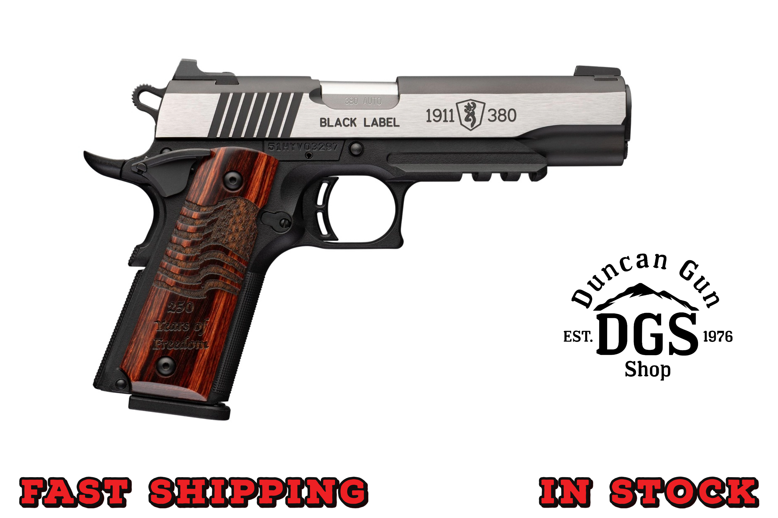 BROWNING 1911-380 BLACK LABEL MED PRO 380ACP 4.25 RAIL 250*  051124492-img-0