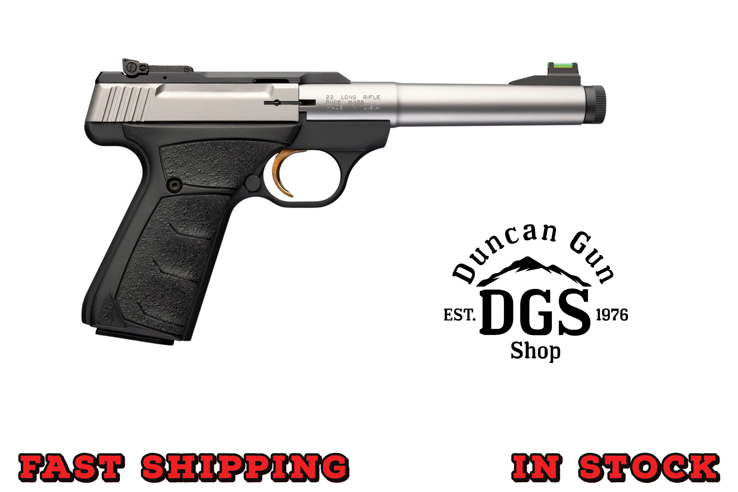 BUCK MARK CAMPER SS 22LR  SILVER TB FO OVER MOLDED GRIP 051616490-img-0