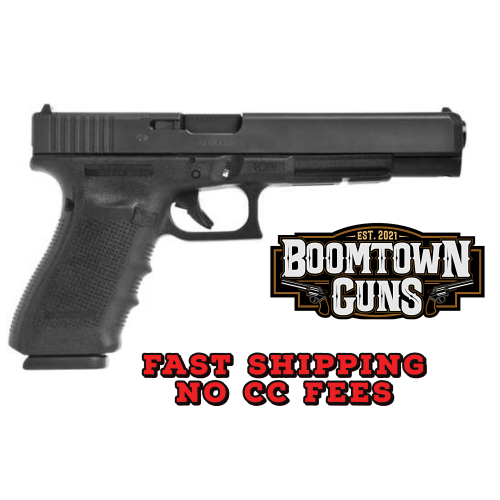 Glock UG4030103MOS G40 Gen4 Competition MOS 10mm Auto 15+1 6.02 Steel Barrel, Matte Black MOS Cut/Serrated Steel Slide, Black Polymer Frame w/Picatinny Rail, Black Interchangeable Backstrap Grip