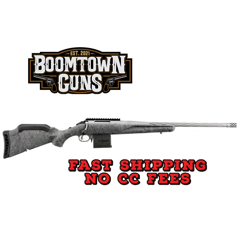 Ruger 46908 American Gen II 204 Ruger 10+1, 20 Gun Metal Gray Cerakote Spiral Threaded Barrel, Gun Metal Gray Cerakote Receiver w/Picatinny Rail, Gray Splatter Adjustable Synthetic Stock