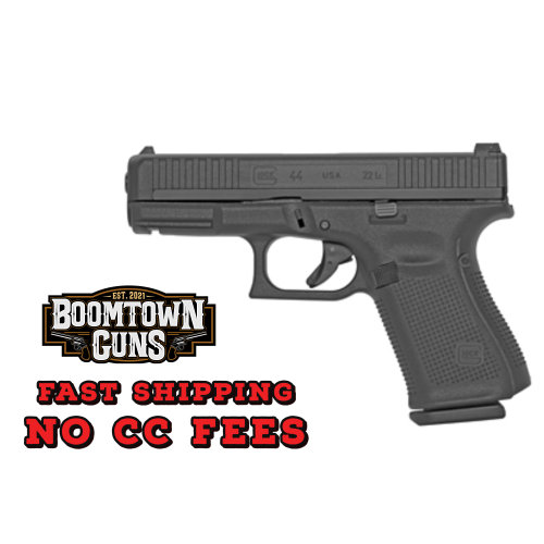 Glock UA4450101 G44 Gen5 Compact 22 LR 10+1 4.02 Black GMB Barrel, Matte Black Serrated Slide, Black Polymer Frame w/Picatinny Rail, Black Textured w/Interchangeable Backstrap Grip, Ambidextrous