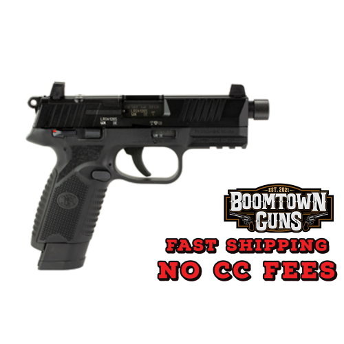 FN 66101010 502 Tactical 22 LR 10+1 15+1 4.60 Black Steel Threaded Barrel, Black Optic Ready/Serrated Slide & Polymer Frame w/Picatinny Rail, Black Textured Polymer Grip, Ambidextrous