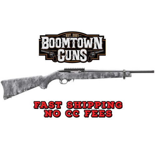Ruger 31215 10/22  Carbine 22 LR 10+1 16.12 Satin Black Steel Threaded Barrel, Steel Receiver w/Scope Rail, Fixed Kryptek Typhon Camo Synthetic Stock