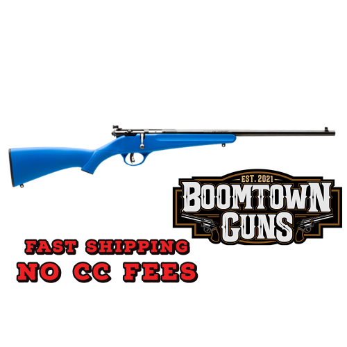 Savage Arms 13785 Rascal  Youth 22 LR 1rd 16.13 Matte Black Sporter Barrel, Matte Black Carbon Steel Receiver, Blue Fixed Synthetic Stock, Right Hand