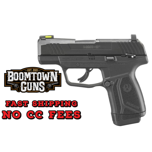 Ruger 3500 Max-9  9mm Luger 12+1 3.20 Black Oxide Alloy Steel Barrel, Black Oxide Optic Ready/Serrated Steel Slide, Black Polymer Frame, Black Polymer Grip, Right Hand