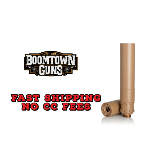 Rugged Suppressors Obsidian 45 with ADAPT Modular Technology, Pistol Suppressor, .45 ACP, Includes .578X28 Piston, Aluminum Tube, 17-4 PH Baffles, Flat Dark Earth Cerakote Finish OBSFDE45