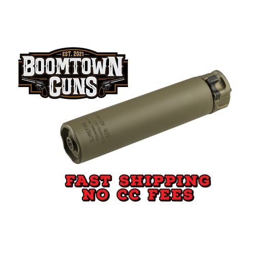 Surefire 2nd Gen SOCOM Rifle Suppressor, RC2, 5.56MM, Dark Earth Finish, End Mount Fast Attach SOCOM556-RC2-DE