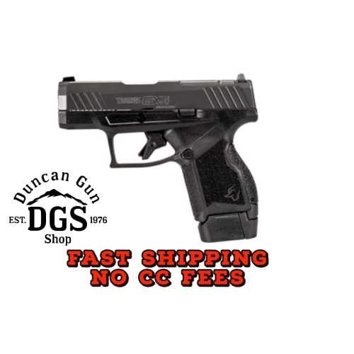 Taurus USA GX4, Taurus Optic Ready Option, Striker Fired, Semi-automatic, Polymer Frame Pistol, Micro-Compact, 9MM, 3 Barrel, Cerakote Finish, Black Frame, Graphene Gray Slide, Optic Ready, Adjustable Sights, 2 Magazines, (1)-11 Round and (1)-13 Roun