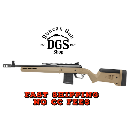 Savage Arms 58189 110 Scout Full Size 308 Win 10+1 16.50 Matte Black Threaded Barrel, Picatinny Rail Carbon Steel Receiver, Flat Dark Earth Magpul Hunter Synthetic Stock