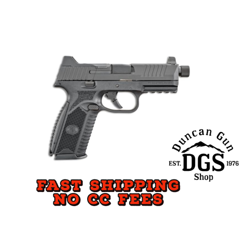FN 66100375 509T  9mm Luger 17+1/24+1, 4.50 Black Steel Threaded Barrel, Matte Black Optic Ready/Serrated Stainless Steel Slide, Matte Black Polymer Frame w/Picatinny Rail
