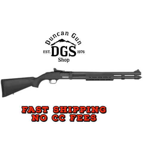 Mossberg 51602 590S  12 Gauge 3 7+1/8+1/13+1 20 Matte Blued Barrel, Black Anodized Engraved Receiver, Black Synthetic Stock, Right Hand