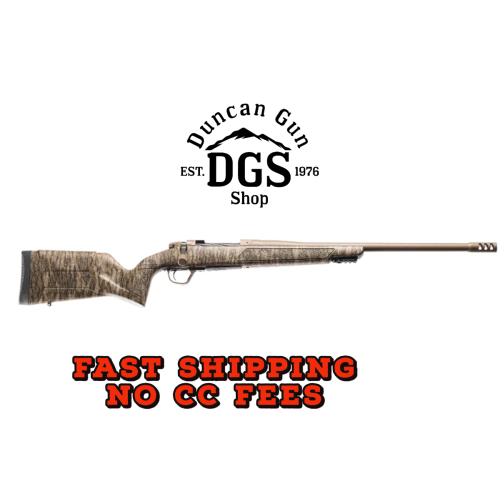 Christensen Arms 8011501200 Evoke  Full Size 243 Win 4+1 20 Flat Dark Earth Cerakote #4 Contour Threaded Barrel, Mossy Oak Bottomland Fixed Hybrid Hunter w/Picatinny Rail Synthetic Stock