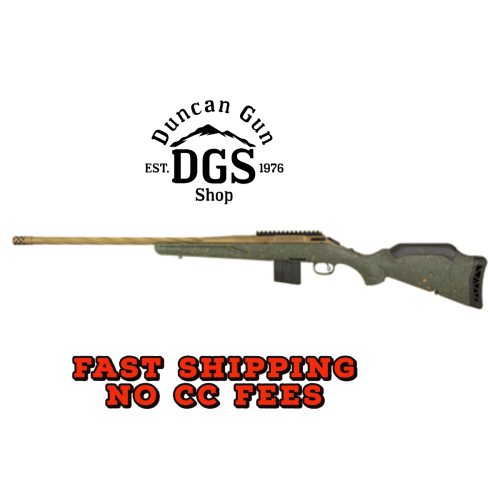 Ruger 46930 American Predator Gen II Full Size 6.5 Creedmoor 3+1  22 Burnt Bronze Cerakote Threaded Barrel, Picatinny Rail Steel Receiver, Green Splatter Adjustable Synthetic Stock