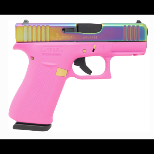 GLOCK 43X 9MM PINK RAINBOW
