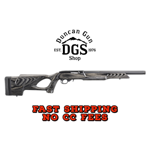 Ruger 21186 10/22 Target 22 LR 10+1 16.13 Threaded Satin Blued Alloy Steel Barrel With Aluminum Alloy Sleeve, Black Laminate Thumbhole Stock, Cross-Bolt Manual Safety