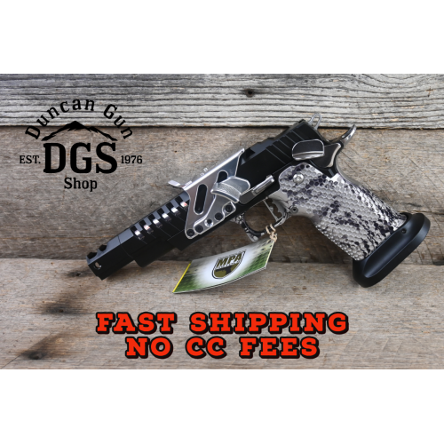 MASTERPIECE ARMS DS9 STEEL CHALLENGE BLACK AND SILVER MEDIUM TRIGGER TRIJICON OPTIC PLATE