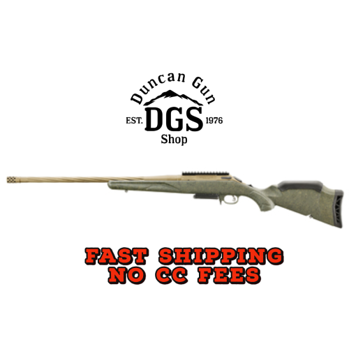 Ruger 46944 American Predator Gen II 270 Win 4+1 22 Burnt Bronze Cerakote Threaded Barrel, Picatinny Rail Steel Receiver, Green Splatter Adjustable Synthetic Stock