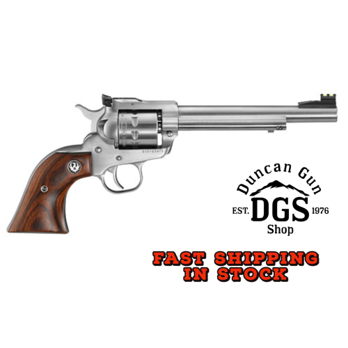 Ruger 8150 Single-Nine  Large Frame 22 WMR 9rd 6.50 Satin Stainless Steel Barrel, Cylinder & Frame, Hardwood Gunfighter Grip, Transfer Bar Safety, Exposed Hammer