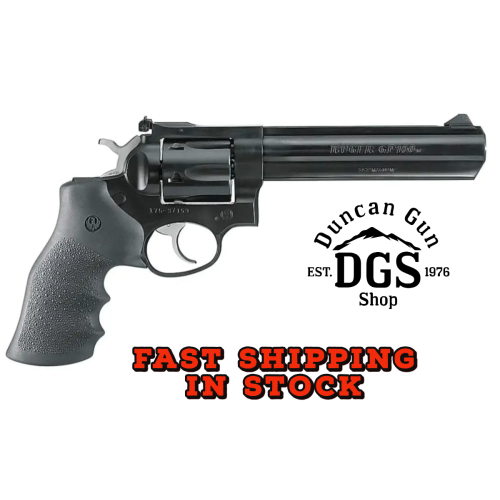 Ruger 1704 GP100  Medium Frame 357 Mag 6rd 6 Blued Alloy Steel Barrel, Cylinder & Frame, Hogue Monogrip, Transfer Bar Safety, Exposed Hammer