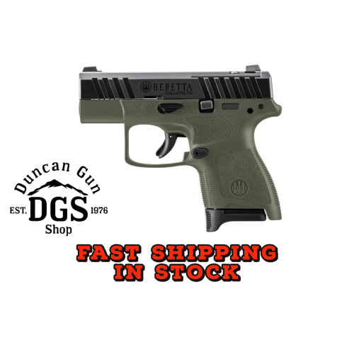 Beretta USA JAXN9278A1 APX A1 Carry Micro-Compact Frame 9mm Luger 8+1 3 Blued Steel Barrel, Black Serrated Steel Slide, OD Green Polymer Frame, Polymer Grip