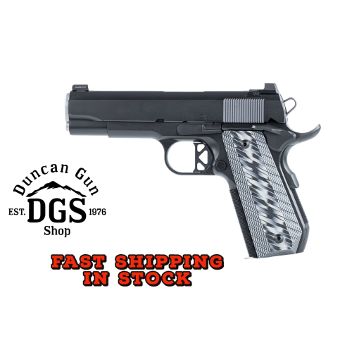 Dan Wesson 01826 V-Bob  45 ACP 8+1 4.25 Stainless Match Grade Barrel, Black Duty Serrated Stainless Steel Slide & Frame w/Beavertail, Black/Gray G10 Grip, Ambidextrous