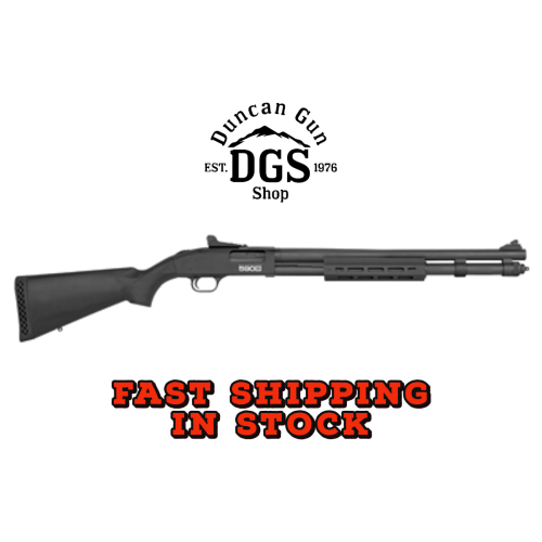 Mossberg 51602 590S  12 Gauge 3 7+1/8+1/13+1 20 Matte Blued Barrel, Black Anodized Engraved Receiver, Black Synthetic Stock, Right Hand