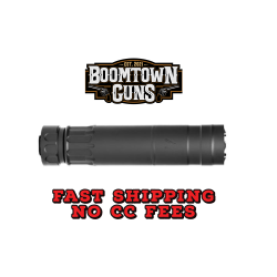 Rugged Suppressors Razor 556, Rifle Suppressor, 223 Remington/556NATO, Cerakote Finish, Black, Includes M2 Muzzle Brake (1/2x28) RZR556