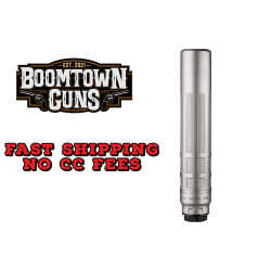 Dead Air Armament Nomax 33, Suppressor, 9.60 Length, Rated Up to 33XC, Titanium, Bead Blasted Finish, Silver, Xemax Adapter & DA150 Muzzle Brake NOMAX33XEMAXSIL