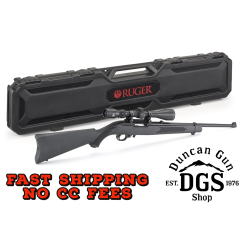 Ruger 31143 10/22 Carbine 22 LR 10+1 18.50 Satin Black Hammer Forged Barrel, Matte Black Satin Receiver, Black Fixed Stock, Right Hand, Features Viridian EON 3-9x40mm Scope