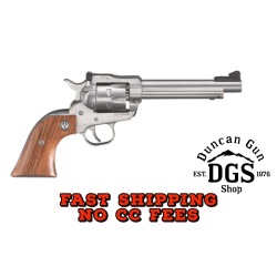 Ruger 0625 Single-Six Convertible 22 LR/22 WMR 6rd 5.50 Satin Stainless Steel Barrel, Cylinder & Frame, Hardwood Grip, Transfer Bar Safety, Exposed Hammer