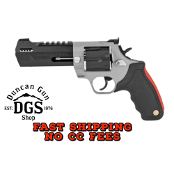 Taurus 2440055RH Raging Hunter  44 Rem Mag 6rd 5.12 Matte Black Oxide Cylinder & Barrel Matte Stainless Steel Frame Black Rubber with Integrated Red Cushion Insert  Grip