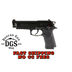 Beretta USA J92XFMSDA21 92GTS  9mm Luger 18+1 4.70 Black Inox Steel Barrel, Black Cerakote Optic Ready/Serrated Steel Slide + Aluminum Frame w/Beavertail & Picatinny Rail, Ambidextrous