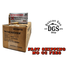 Winchester Ammo W223HP55 Super X  223Rem 55gr Boat Tail Hollow Point 20 Per Box/25 Case