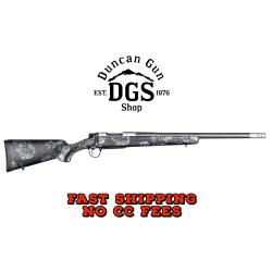 Christensen Arms 8010631800 Ridgeline FFT Full Size 7mm PRC 3+1 22 Carbon Fiber Steel Threaded Barrel, Stainless Aluminum Receiver, Black w/Gray Accents Fixed Sporter w/Flash Forged Technology Stock