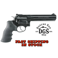 Ruger 1704 GP100  Medium Frame 357 Mag 6rd 6 Blued Alloy Steel Barrel, Cylinder & Frame, Hogue Monogrip, Transfer Bar Safety, Exposed Hammer