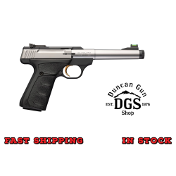 BUCK MARK CAMPER SS 22LR 5IN BARREL 10RD SILVER TB FO OVER MOLDED GRIP 051616490