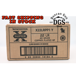 WINCHESTER 22LR HP 40GRAIN 20 BOXES PER CASE 100 ROUNDS PER BOX