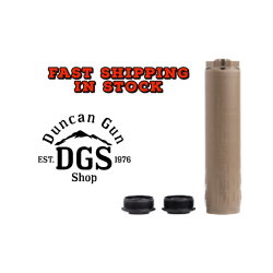 HUXWRX Safety Co. Flow Range 36 Ti, Suppressor, 36 Caliber, C-Series Cerakote Finish, Flat Dark Earth, Titanium Construction, Includes 1/2x28 and 5/8x24 Direct Thread Mounts 3728
