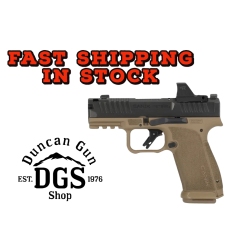 CANIK METE MC9 Prime, Semi-automatic, Striker Fired, Sub-compact, Polymer Frame Pistol, 9MM, 3.64 Barrel, Compensated Slide and Barrel with Blast Chamber, Flat Dark Earth Frame, Black Slide, Night Sights, 17 Rounds, 2 Magazines, Includes MO1 Optic HG