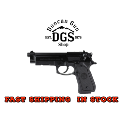 Beretta M9A1 92FS, Double Action/Single Action, Semi-automatic, Metal Frame Pistol, Full Size, 9MM, 4.9 Barrel, Alloy Frame, Matte Finish, Black, Polymer Grips, Ambidextrous Safety/Decocker, 15 Rounds, 2 Magazines JS92M9A1M